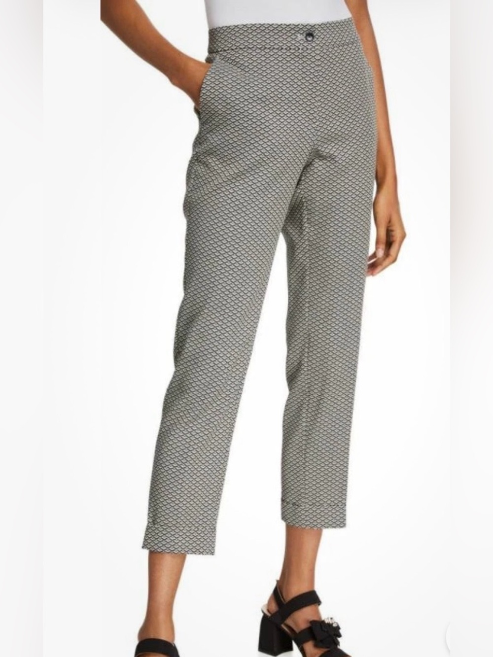 Etro Geo Printed Cropped Ankle Pants NWT